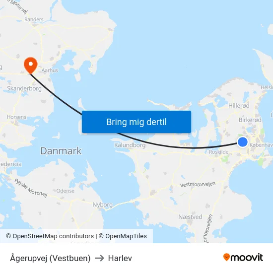 Ågerupvej (Vestbuen) to Harlev map