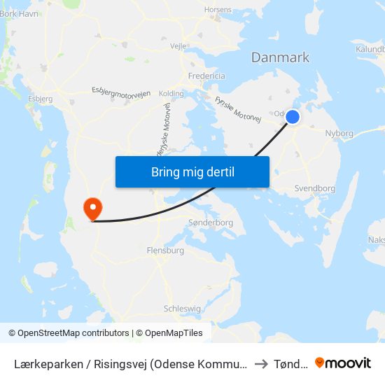 Lærkeparken / Risingsvej (Odense Kommune) to Tønder map