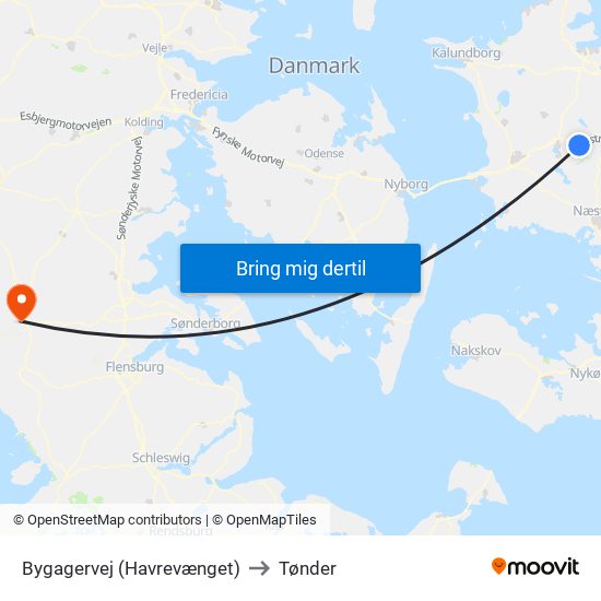 Bygagervej (Havrevænget) to Tønder map