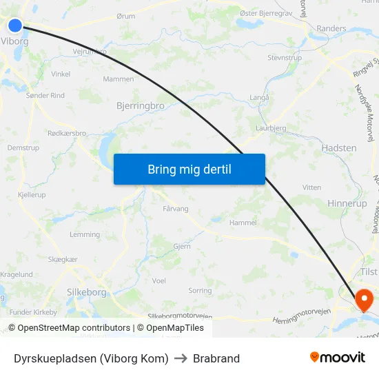 Dyrskuepladsen (Viborg Kom) to Brabrand map