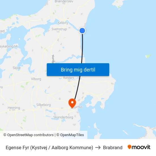 Egense Fyr (Kystvej / Aalborg Kommune) to Brabrand map