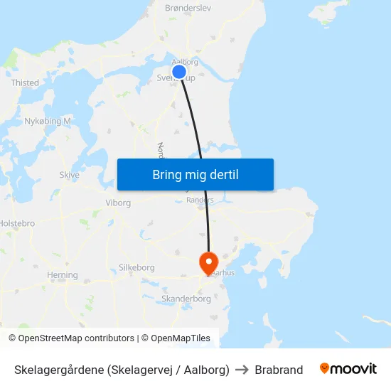 Skelagergårdene (Skelagervej / Aalborg) to Brabrand map