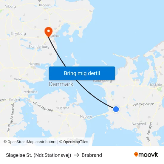 Slagelse St. (Ndr.Stationsvej) to Brabrand map