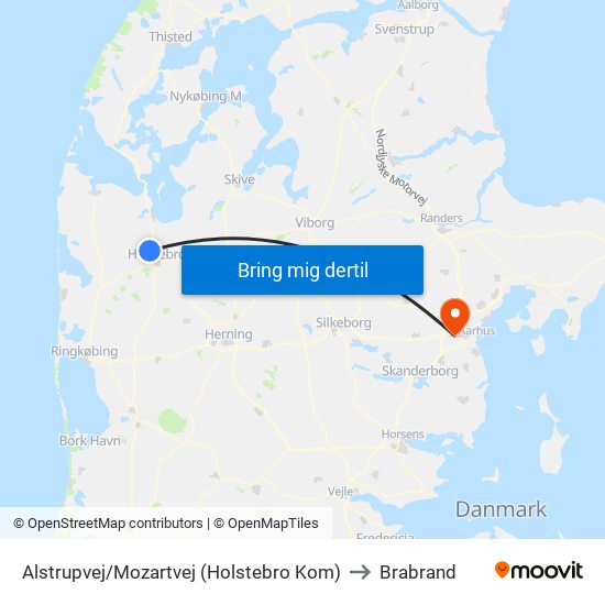 Alstrupvej/Mozartvej (Holstebro Kom) to Brabrand map
