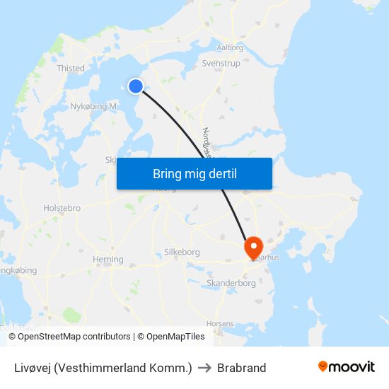 Livøvej (Vesthimmerland Komm.) to Brabrand map