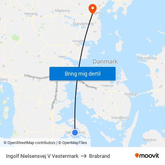 Ingolf Nielsensvej V Vestermark to Brabrand map