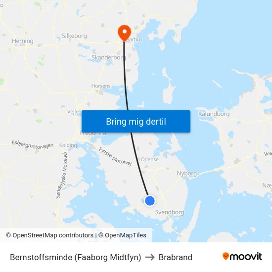 Bernstoffsminde (Faaborg Midtfyn) to Brabrand map