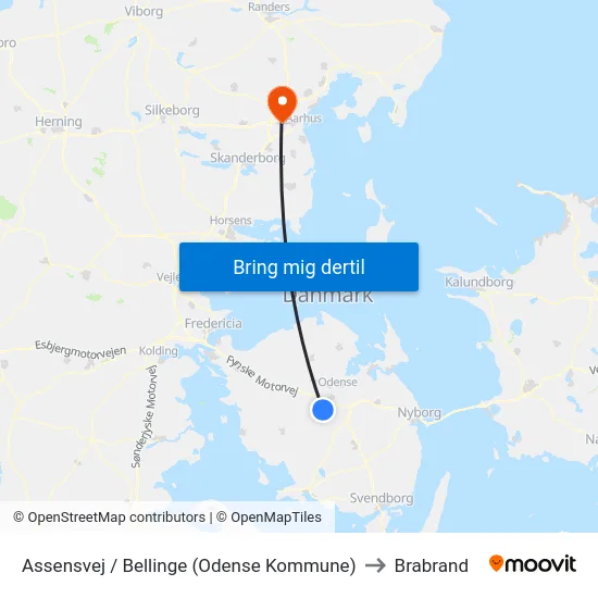 Assensvej / Bellinge (Odense Kommune) to Brabrand map
