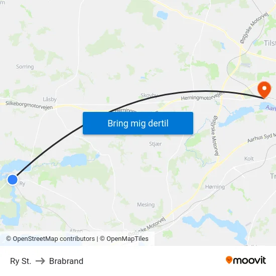 Ry St. to Brabrand map