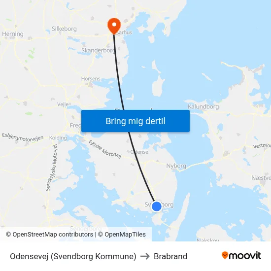 Odensevej (Svendborg Kommune) to Brabrand map