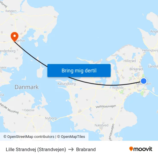 Lille Strandvej (Strandvejen) to Brabrand map