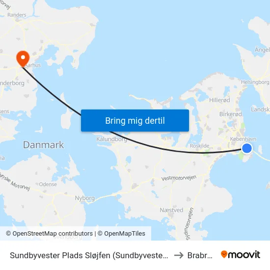 Sundbyvester Plads Sløjfen (Sundbyvester Plads) to Brabrand map