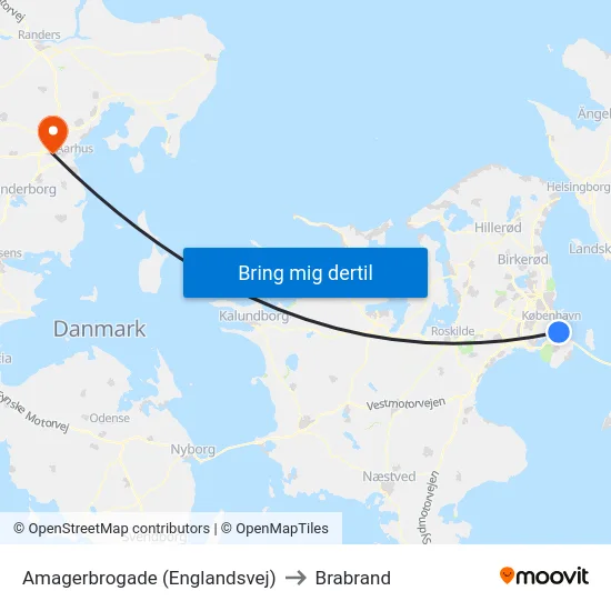 Amagerbrogade (Englandsvej) to Brabrand map