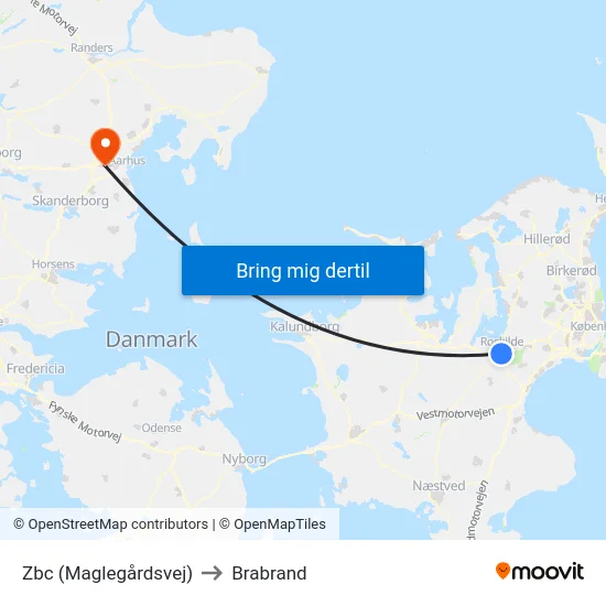 Zbc (Maglegårdsvej) to Brabrand map