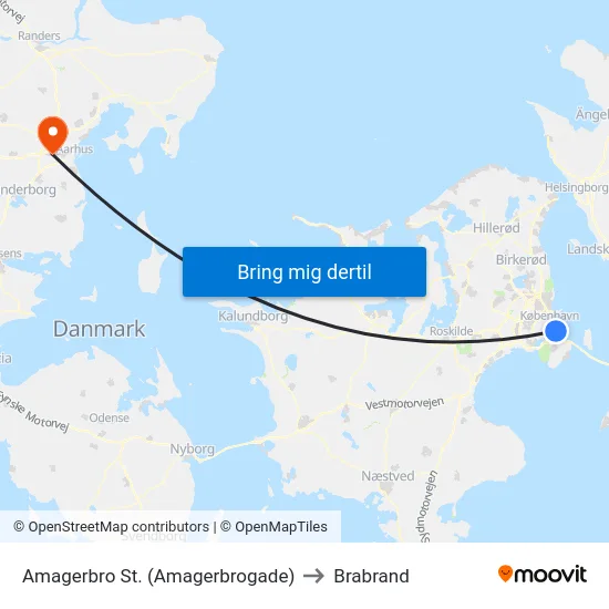 Amagerbro St. (Amagerbrogade) to Brabrand map