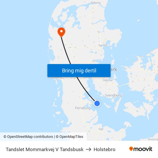 Tandslet Mommarkvej V Tandsbusk to Holstebro map