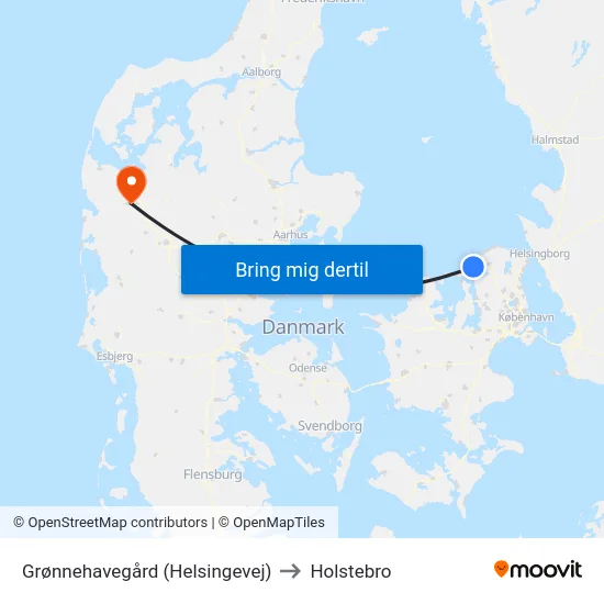 Grønnehavegård (Helsingevej) to Holstebro map