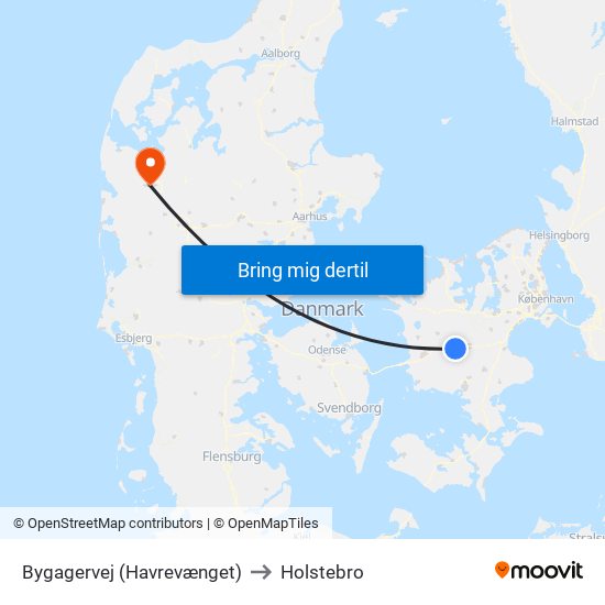 Bygagervej (Havrevænget) to Holstebro map