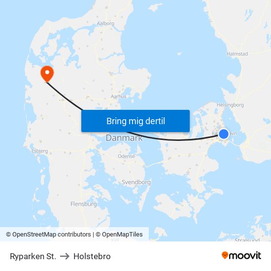 Ryparken St. to Holstebro map