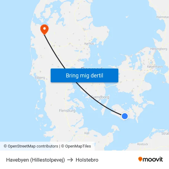 Havebyen (Hillestolpevej) to Holstebro map
