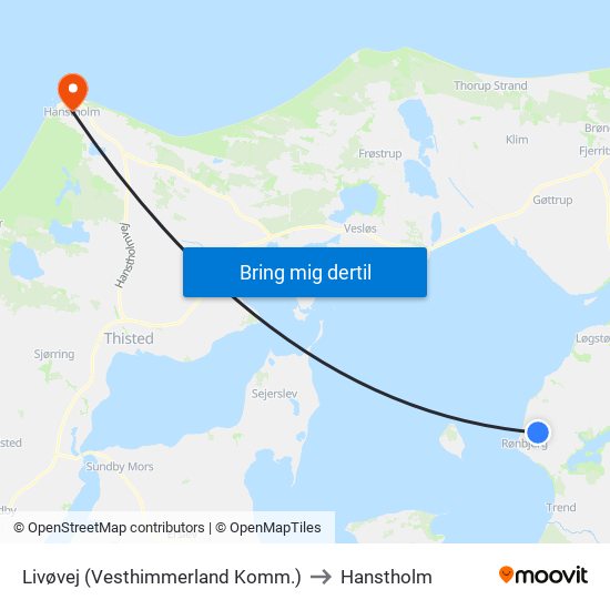 Livøvej (Vesthimmerland Komm.) to Hanstholm map