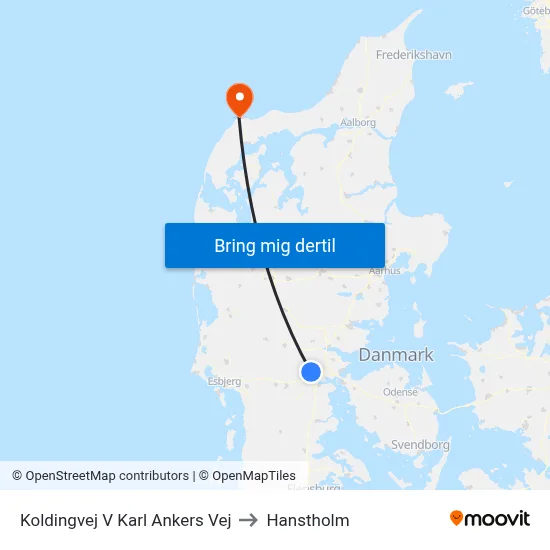 Koldingvej V Karl Ankers Vej to Hanstholm map