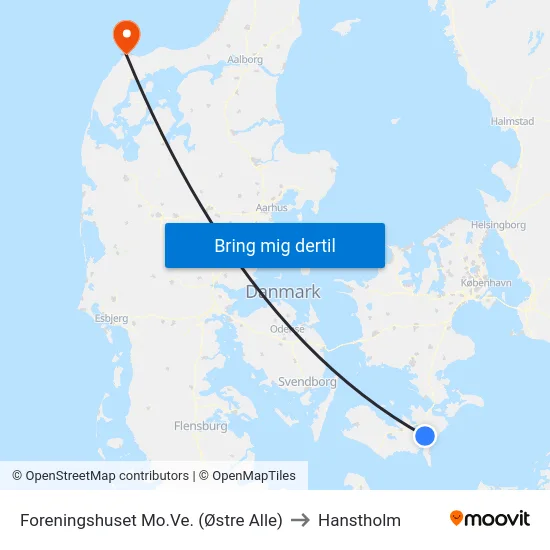 Foreningshuset Mo.Ve. (Østre Alle) to Hanstholm map