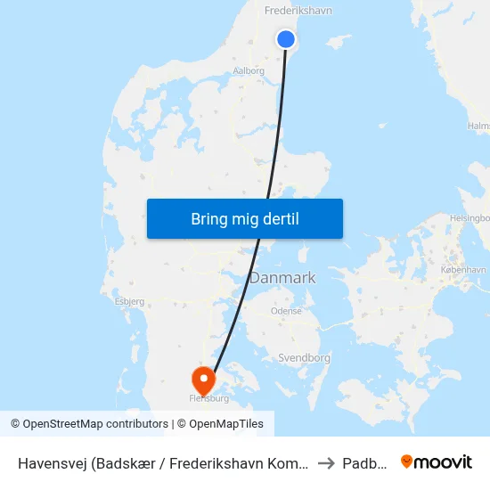 Havensvej (Badskær / Frederikshavn Kommune) to Padborg map