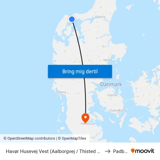 Havør Husevej Vest (Aalborgvej / Thisted Kommune) to Padborg map