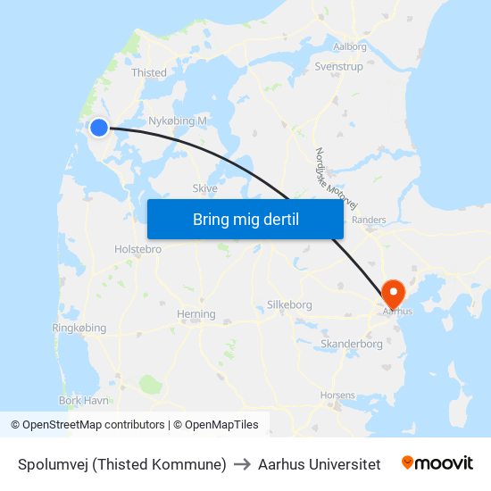 Spolumvej (Thisted Kommune) to Aarhus Universitet map