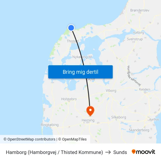 Hamborg (Hamborgvej / Thisted Kommune) to Sunds map