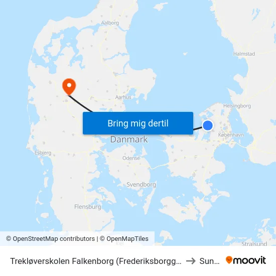 Trekløverskolen Falkenborg (Frederiksborggade) to Sunds map