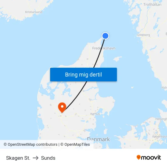 Skagen St. to Sunds map