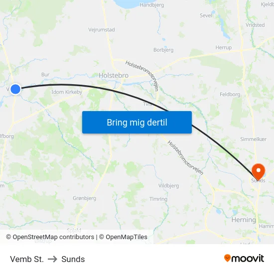 Vemb St. to Sunds map