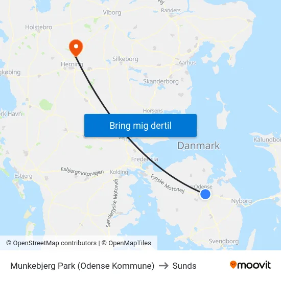 Munkebjerg Park (Odense Kommune) to Sunds map