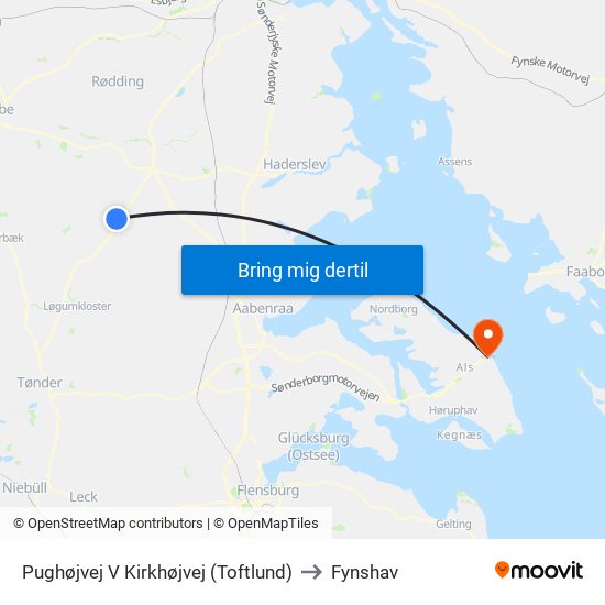 Pughøjvej V Kirkhøjvej (Toftlund) to Fynshav map