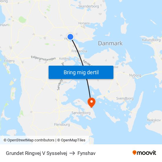 Grundet Ringvej V Sysselvej to Fynshav map