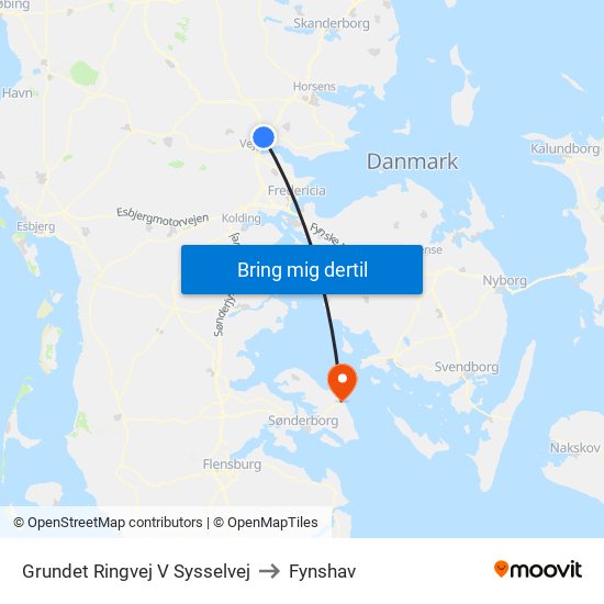 Grundet Ringvej V Sysselvej to Fynshav map