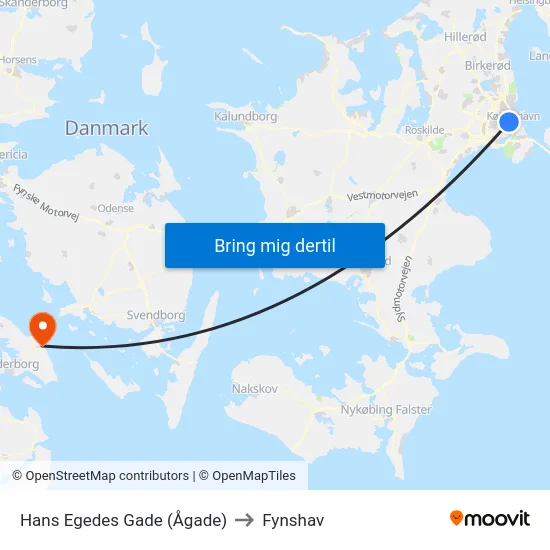 Hans Egedes Gade (Ågade) to Fynshav map