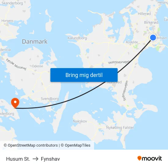 Husum St. to Fynshav map