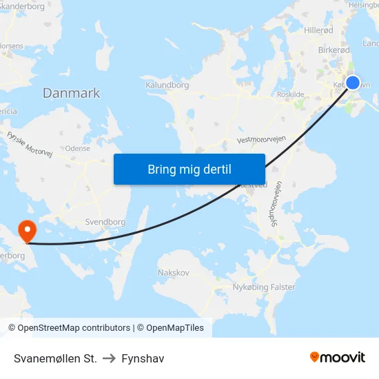 Svanemøllen St. to Fynshav map
