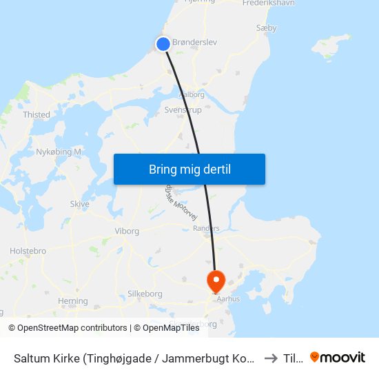 Saltum Kirke (Tinghøjgade / Jammerbugt Komm.) to Tilst map