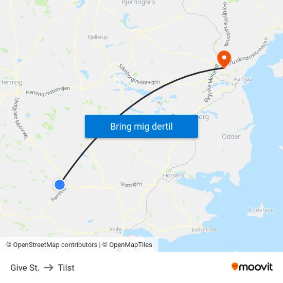 Give St. to Tilst map