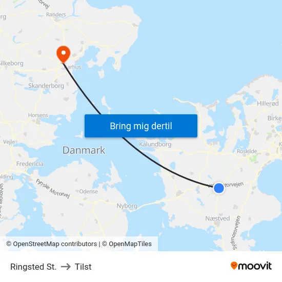 Ringsted St. to Tilst map