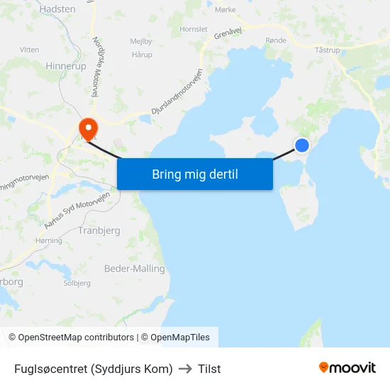 Fuglsøcentret (Syddjurs Kom) to Tilst map
