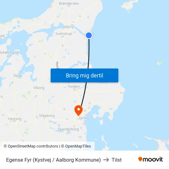 Egense Fyr (Kystvej / Aalborg Kommune) to Tilst map