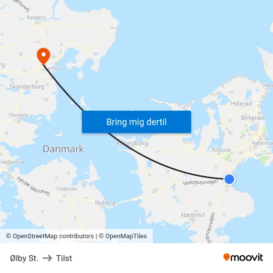 Ølby St. to Tilst map