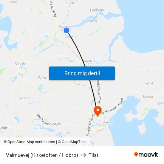 Valmuevej (Kirketoften / Hobro) to Tilst map