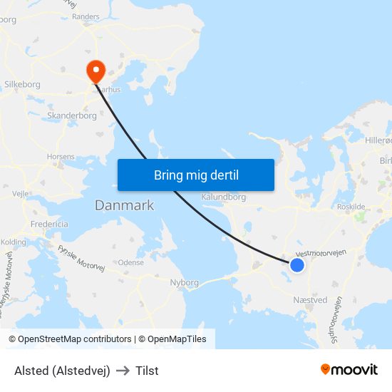 Alsted (Alstedvej) to Tilst map