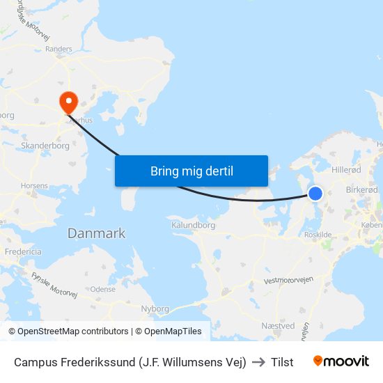 Campus Frederikssund (J.F. Willumsens Vej) to Tilst map
